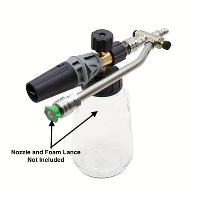 Starq Dual Lance Pressure Washer Wand For Foam Cannon, Stainless Steel With 1/4 Quick Male Connect - DV500 - Easy Switch Betweem Foam Lance and Nozzle - For Car, Bike Floor, Roof Cleaning