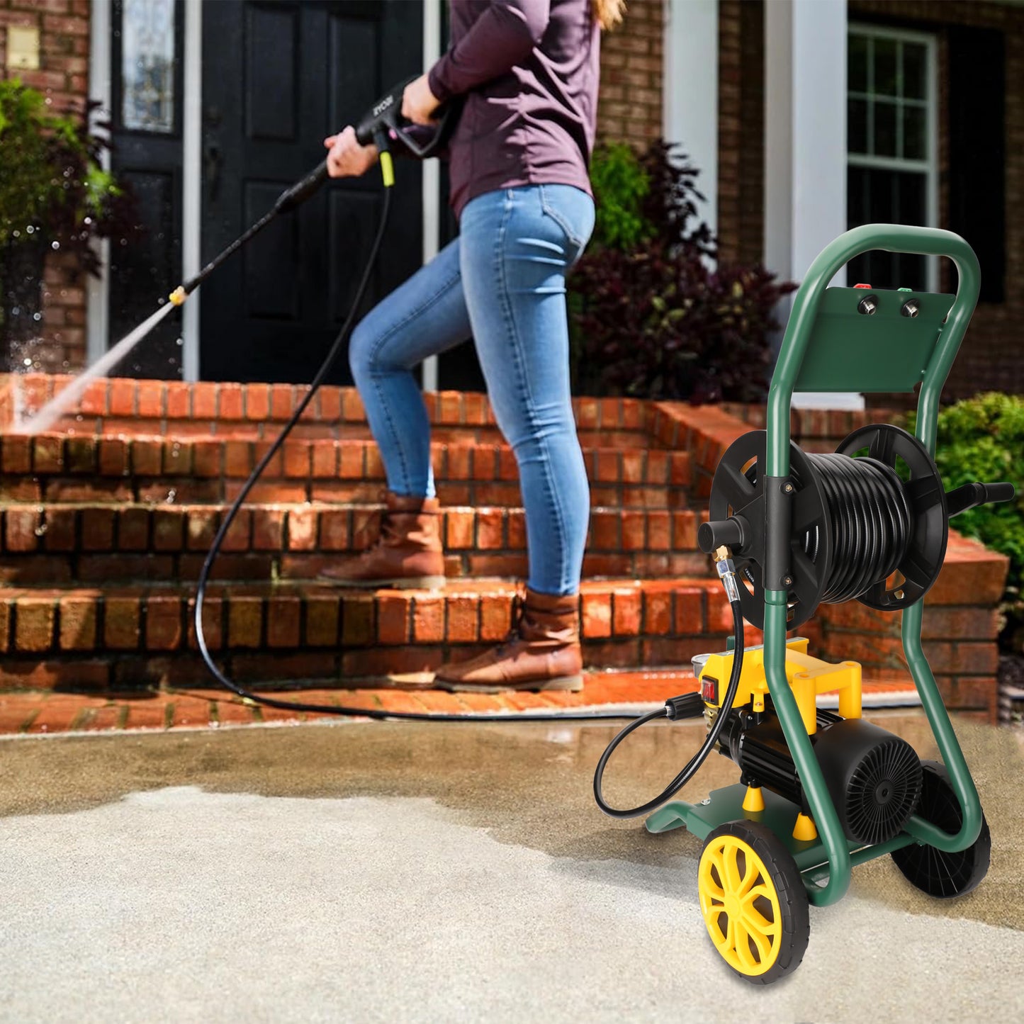 STARQ QT25 Commercial HIGH Pressure Washer Heavy Duty with 20METER Hose Pipe for CAR, Bike, Home & Truck Washing | (QT25 HPW 3000 WATTS 3HP 300 BAR 15LPM)