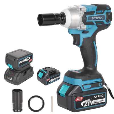 STARQ PRO Series 21V(37V Max) Brushless Double Battery Powerful Cordless Impact Wrench | Impact Driver (Impact Wrench)