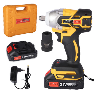 STARQ PRO Series 21V(37V Max) Brushless Double Battery Powerful Cordless Impact Wrench | Impact Driver (Impact Wrench)